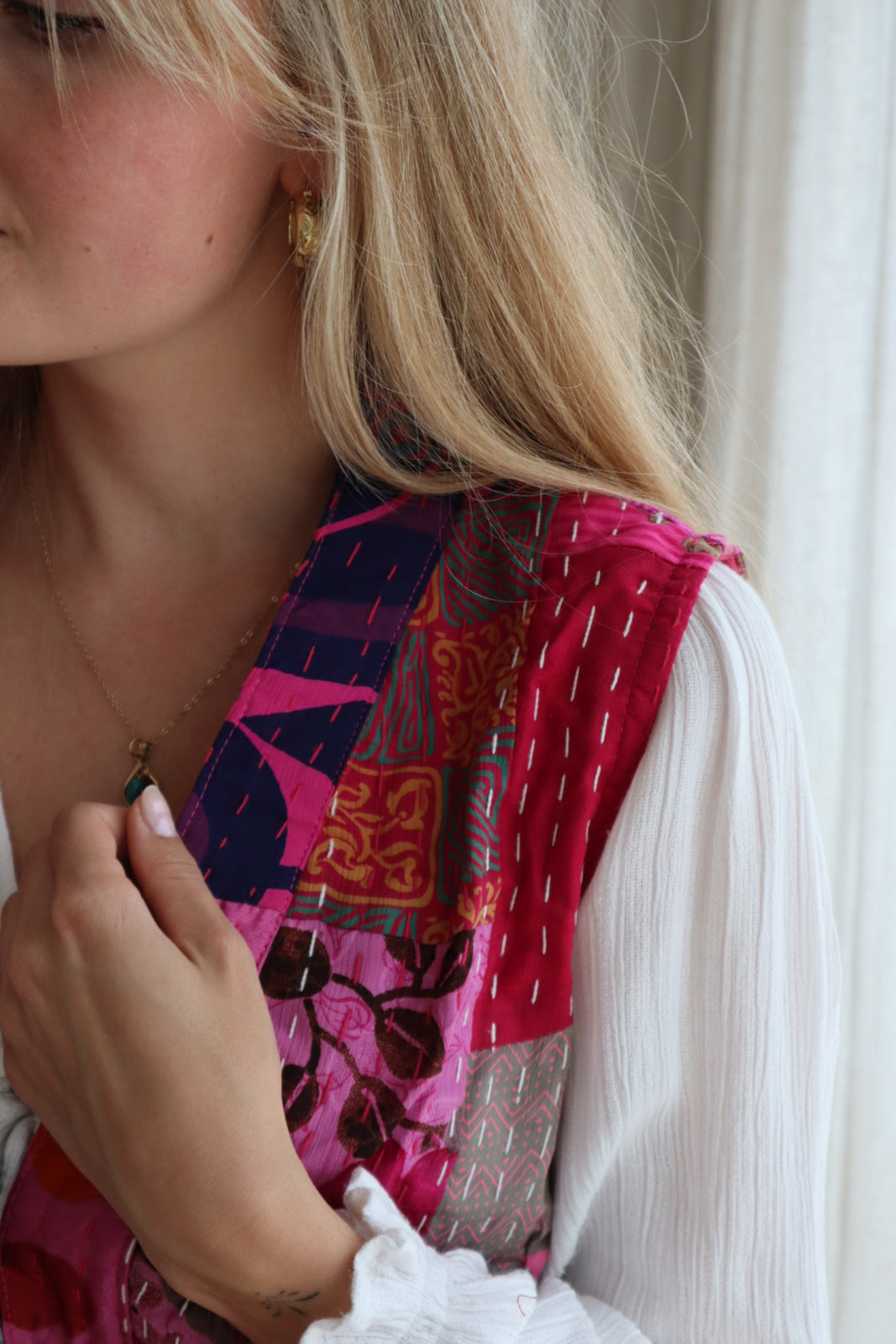 Silk waistcoat Luna