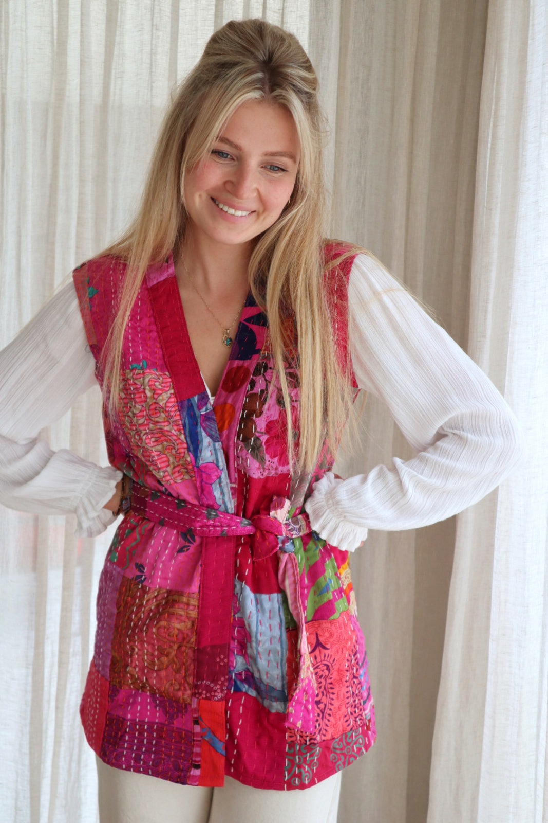 Silk waistcoat Luna