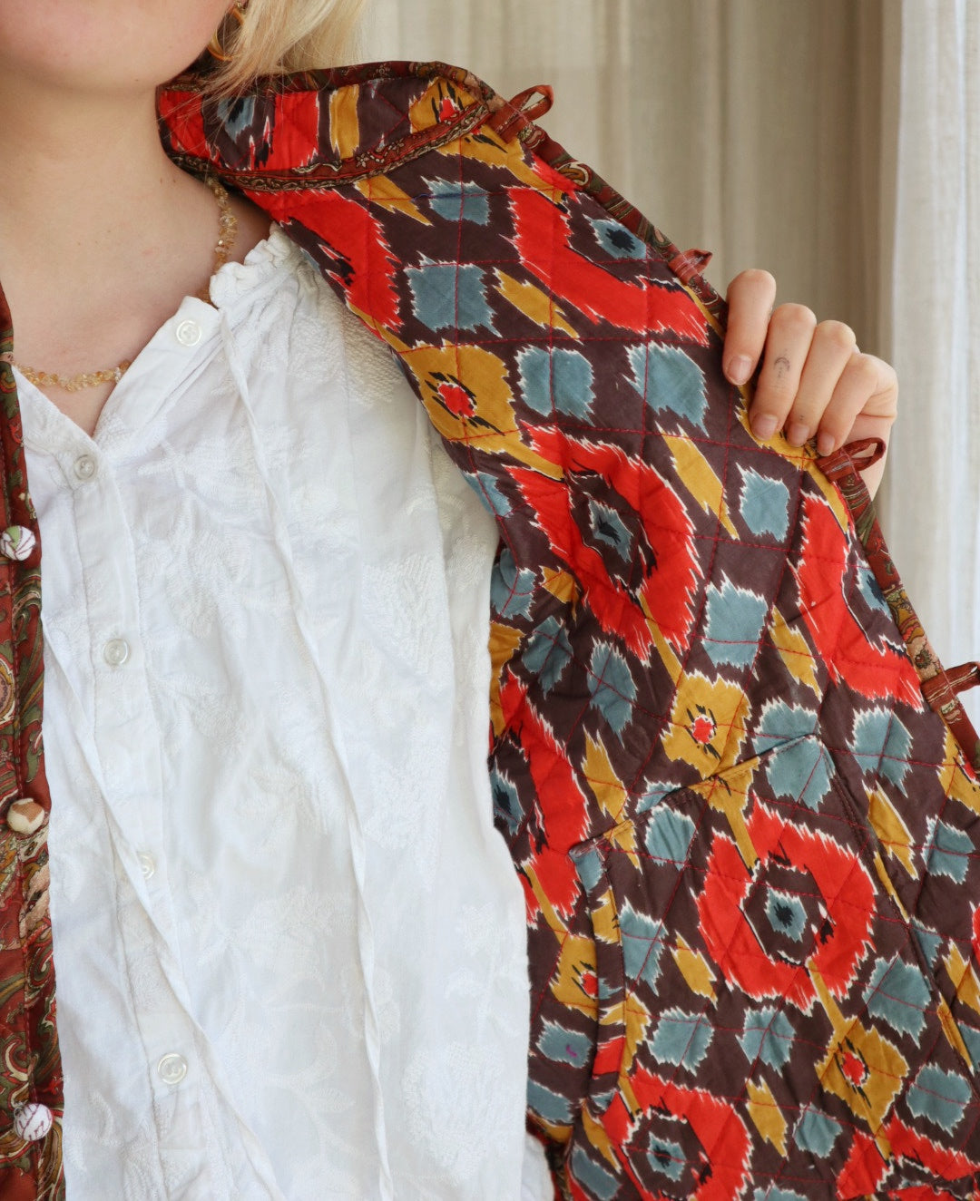 Reversible silk waistcoat NO.3