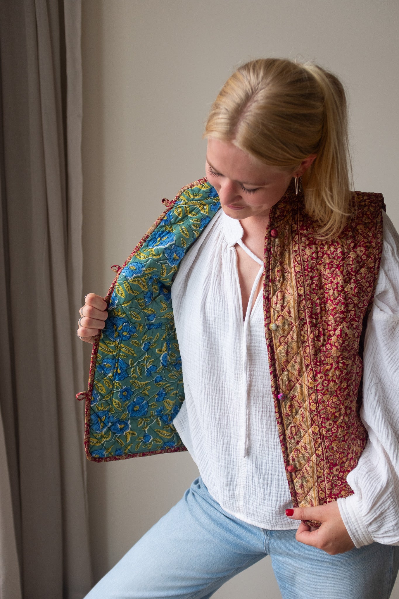 Reversible silk waistcoat NO.3