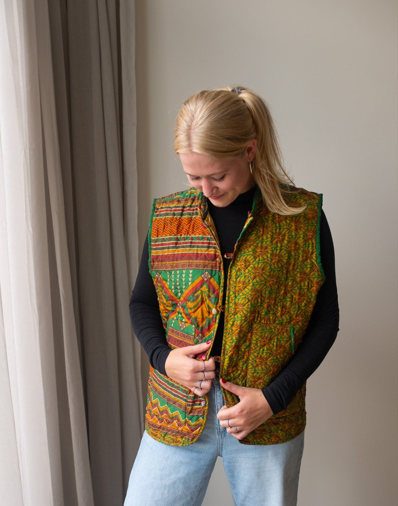 Reversible silk waistcoat NO.3
