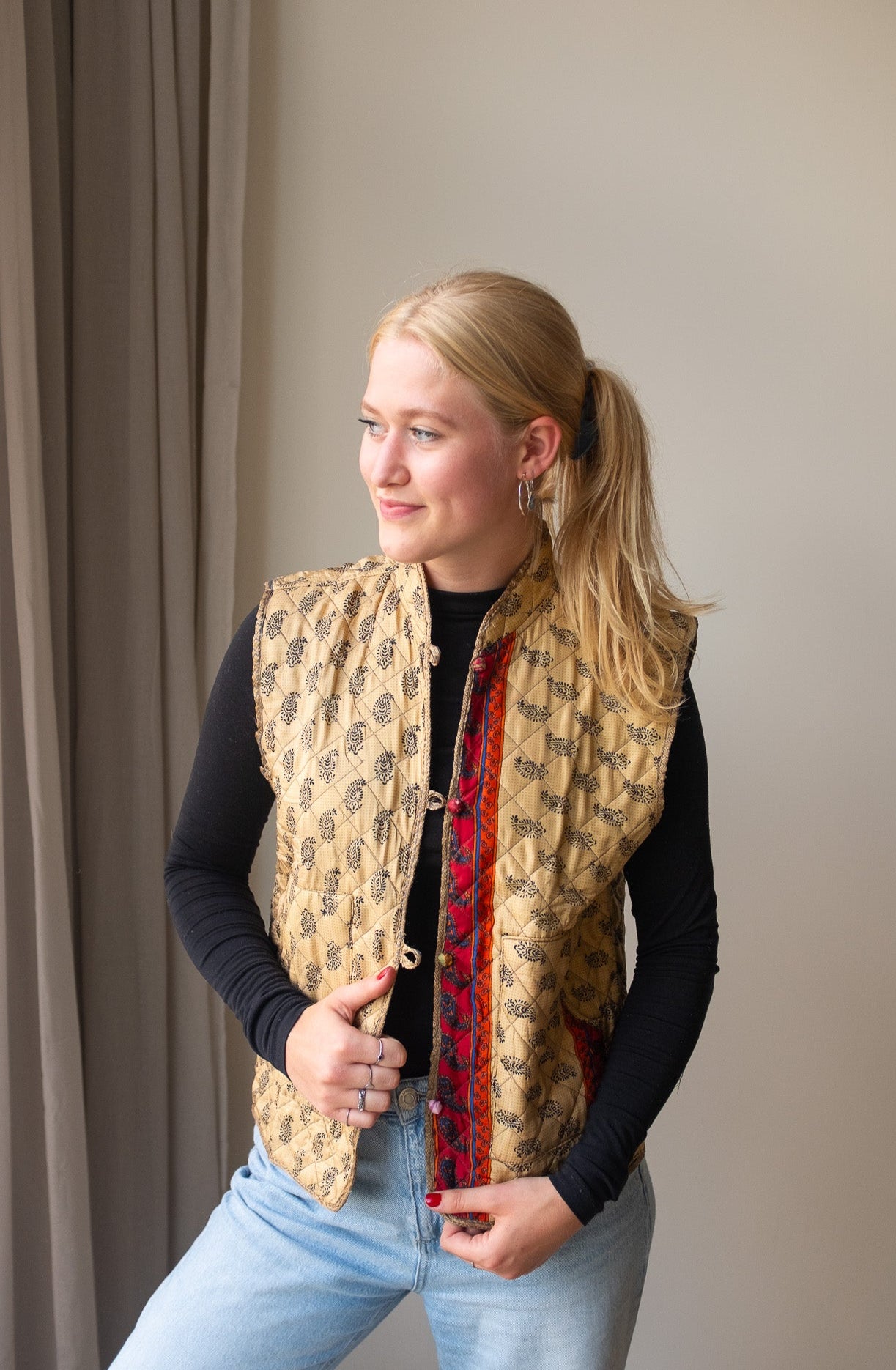 Reversible silk waistcoat NO.3