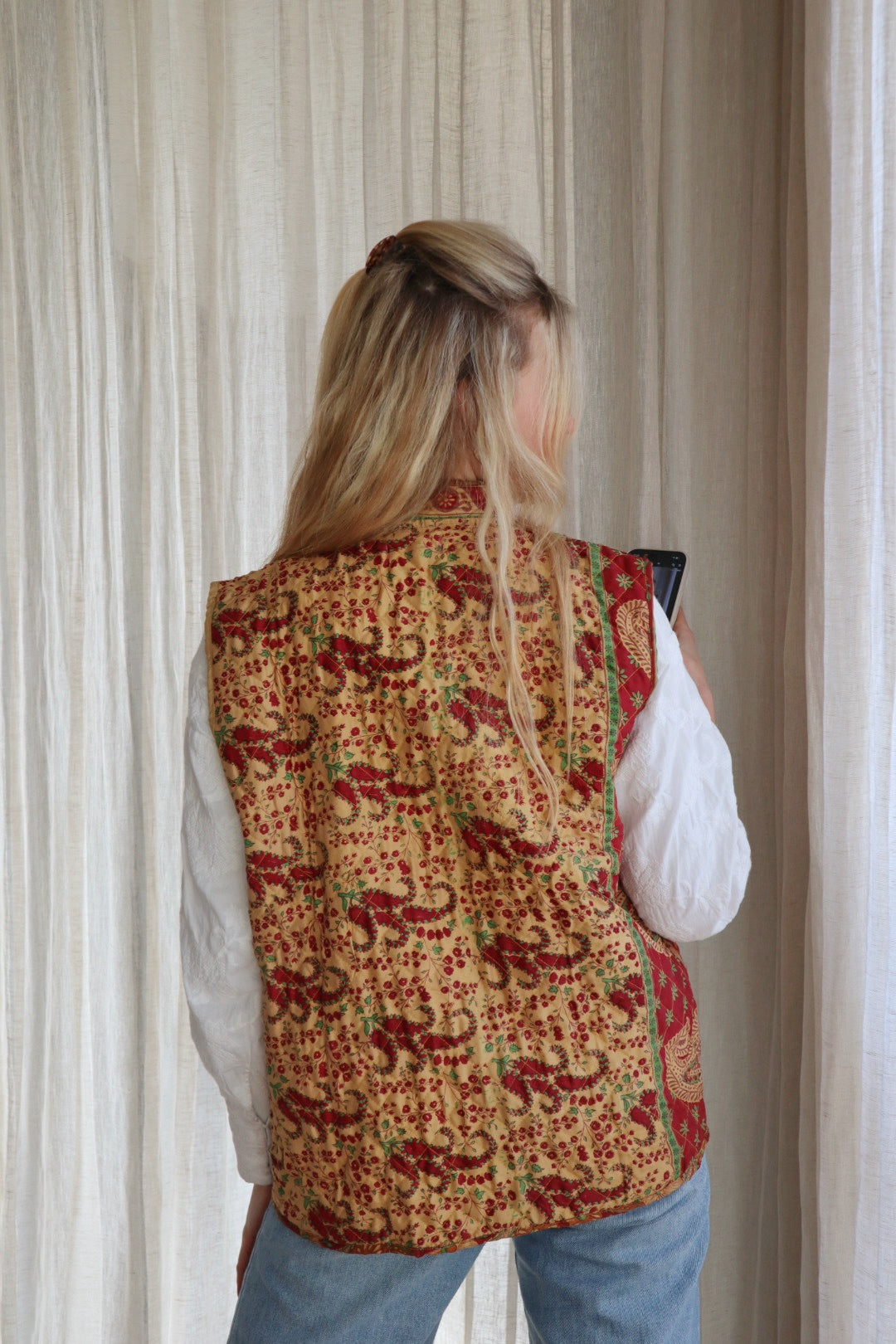 Reversible silk waistcoat NO.4