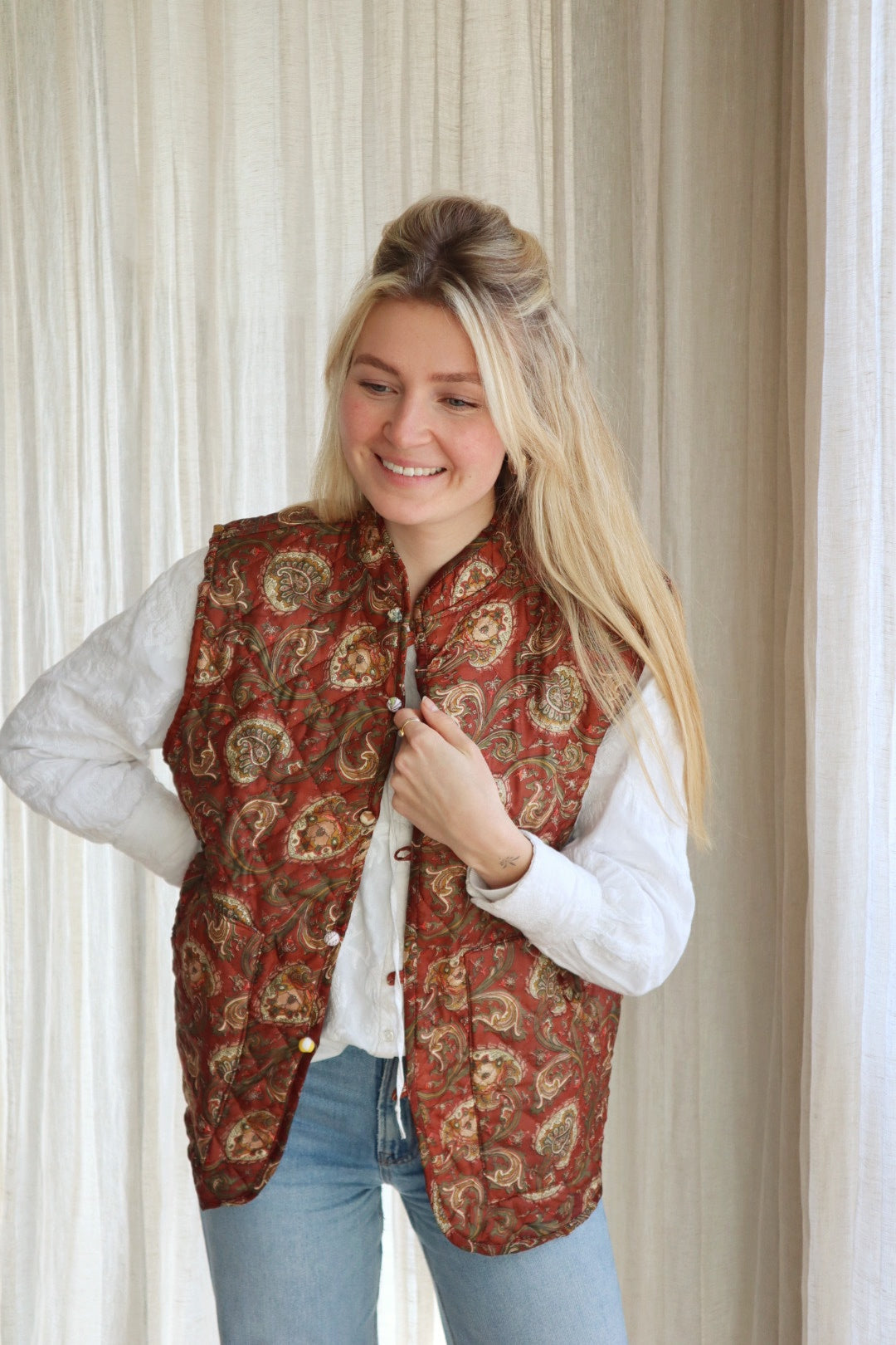 Reversible silk waistcoat NO.3