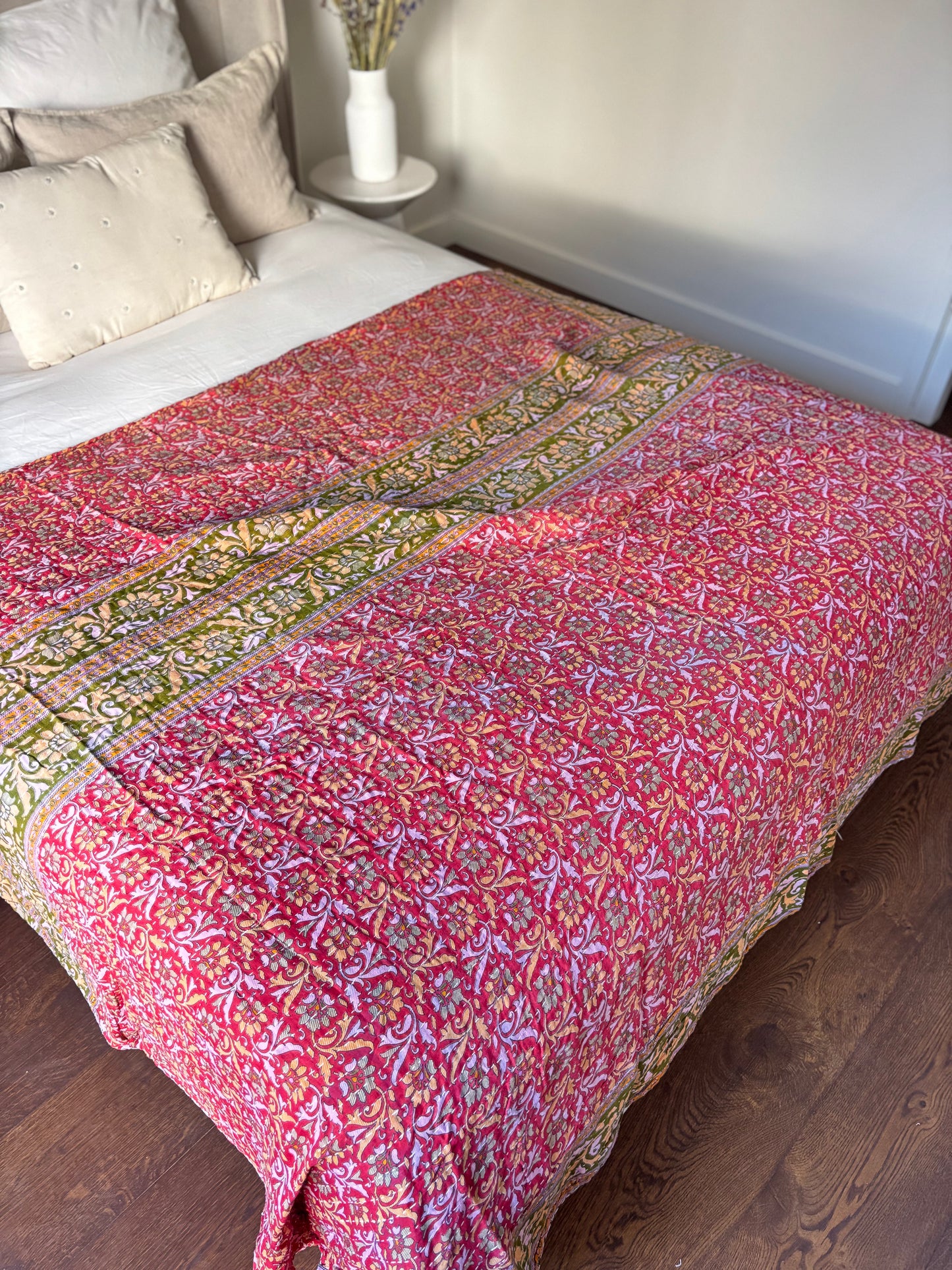 Reversible kantha blanket NO.1