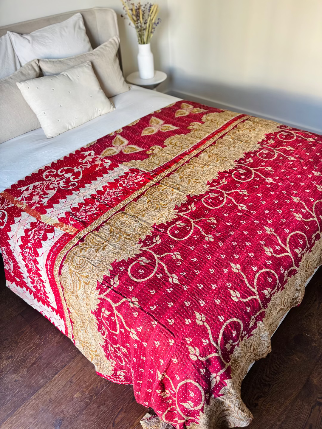 Reversible kantha blanket NO.1