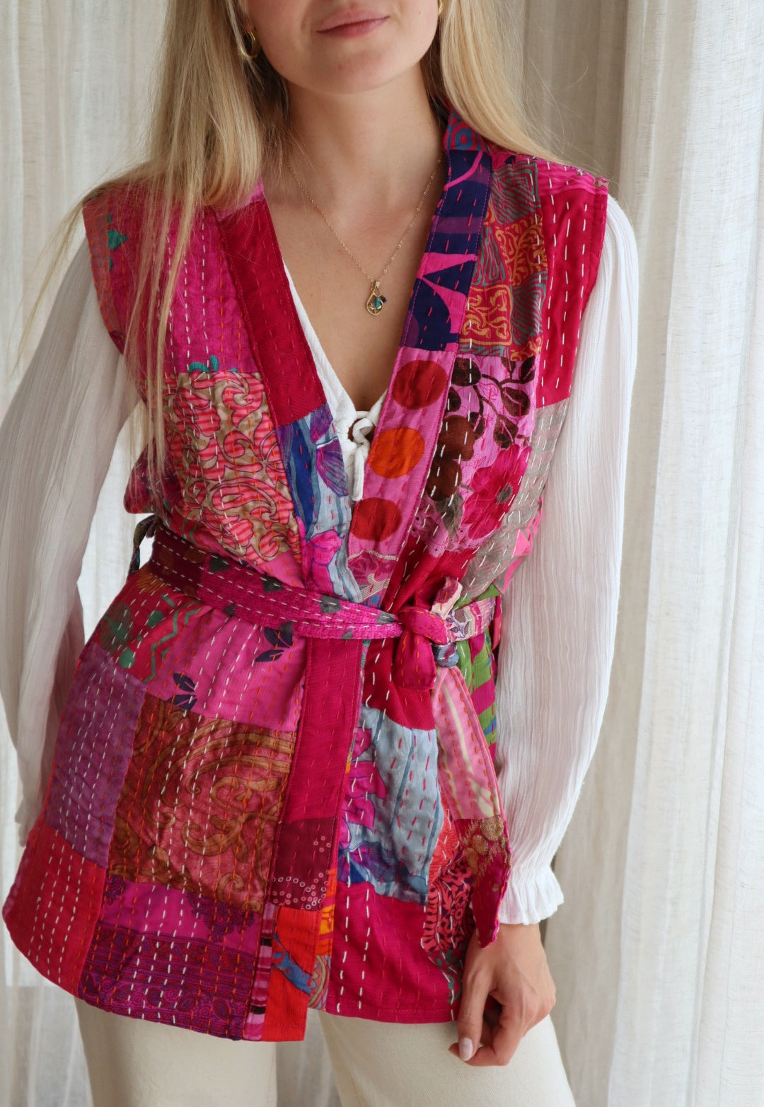 Silk waistcoat Luna