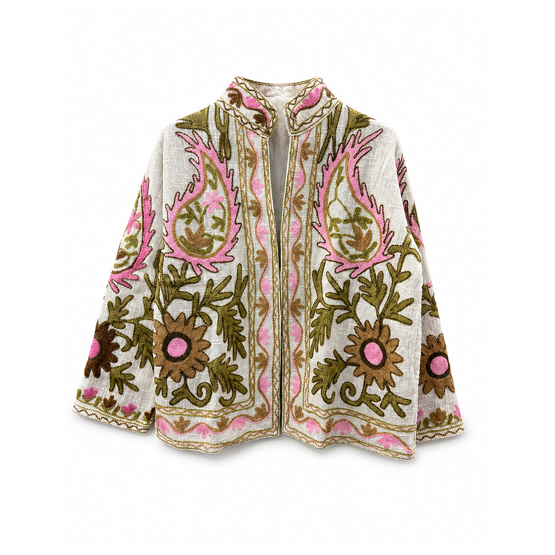 Jacket embroidered white