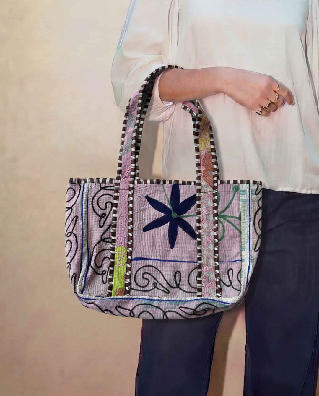 Suzani midi-bag NO.10