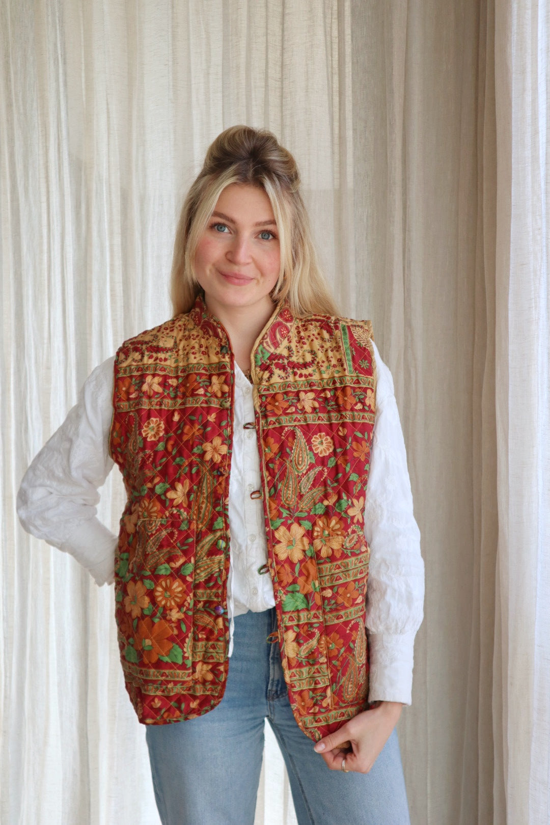 Reversible silk waistcoat NO.4