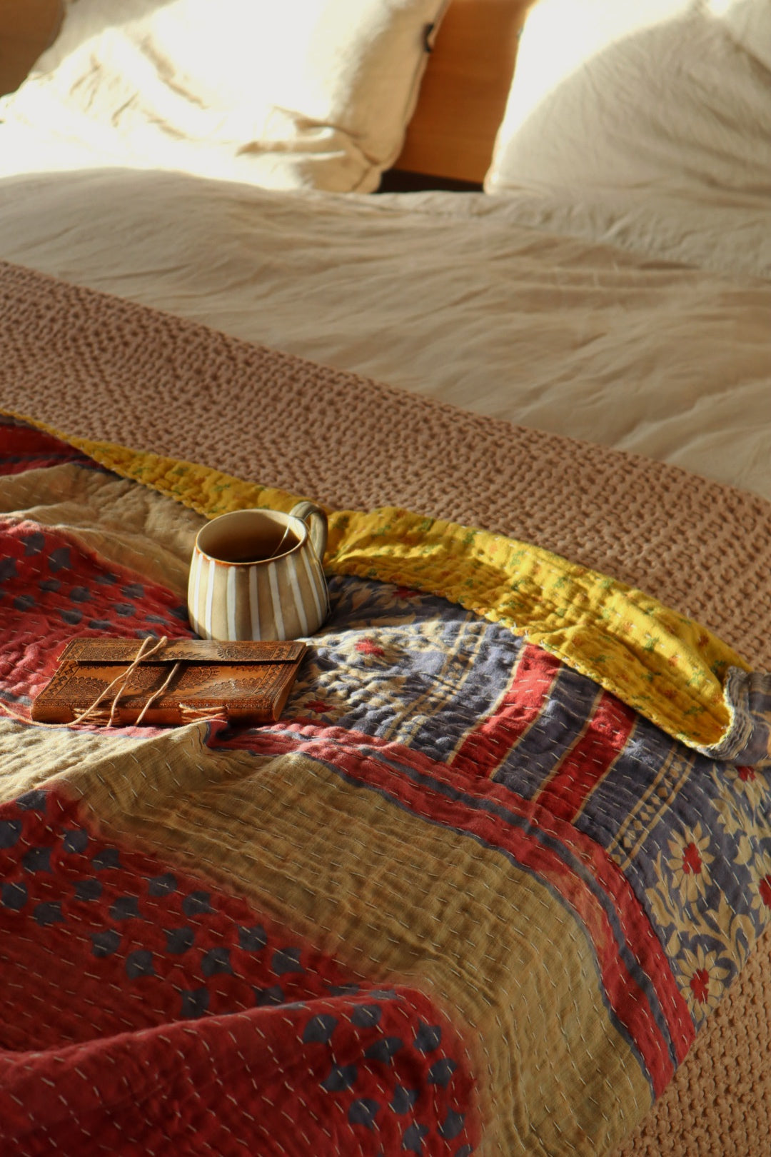 Reversible kantha blanket NO.3