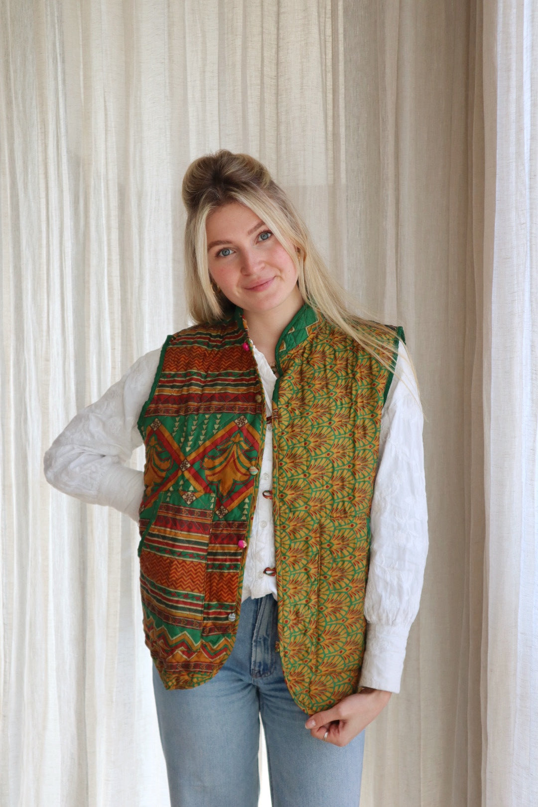 Reversible silk waistcoat NO.18