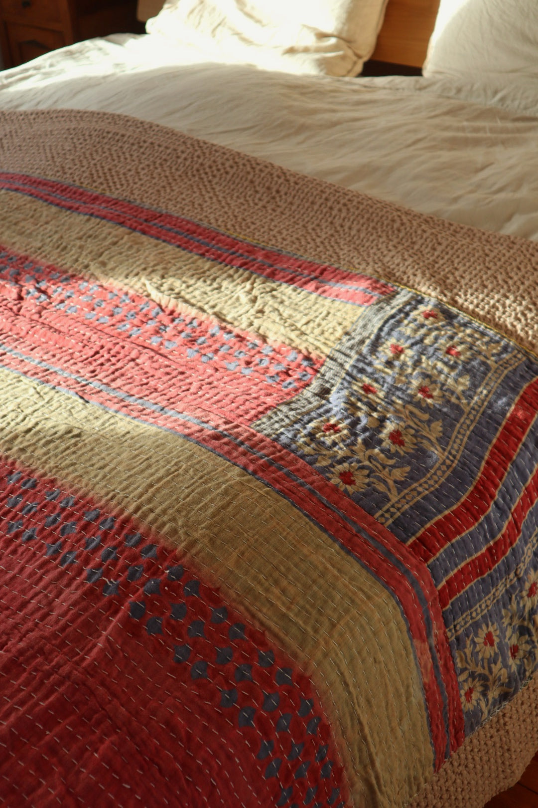 Reversible kantha blanket NO.3