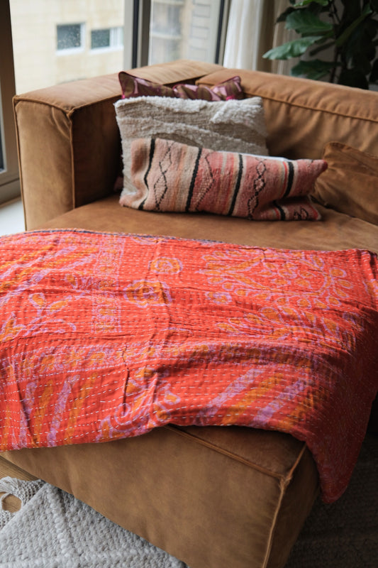 Reversible kantha blanket NO.3