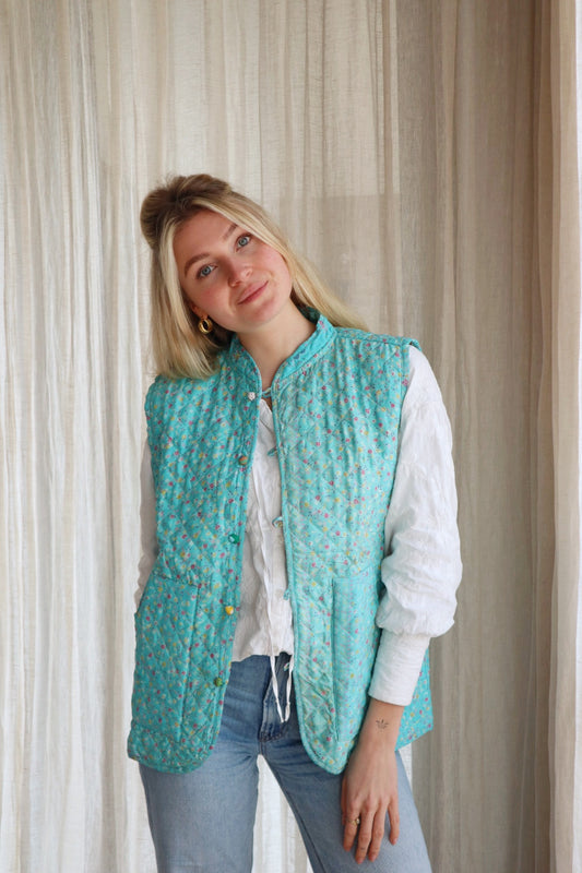 Reversible silk waistcoat NO.13