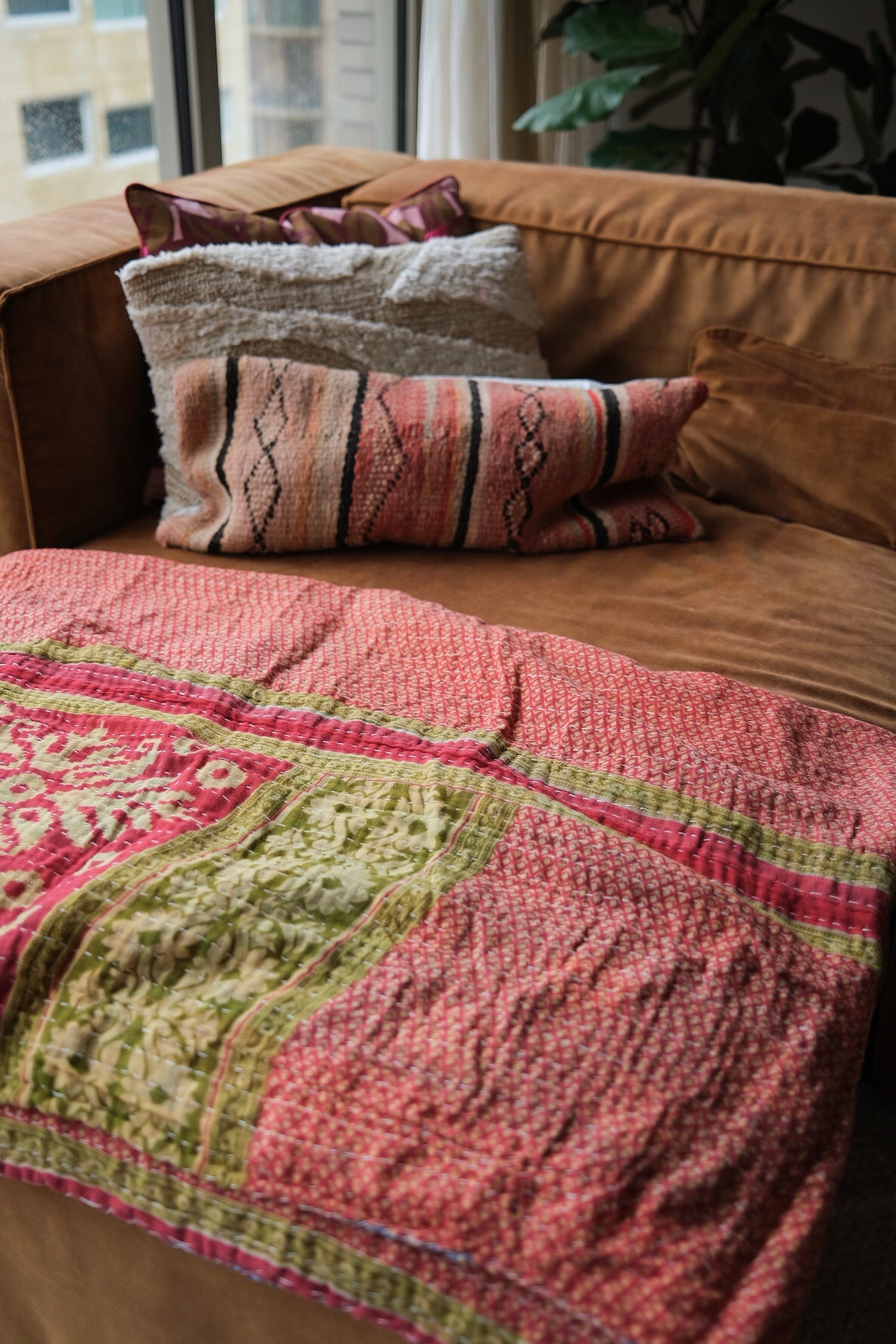 Reversible kantha blanket NO.3