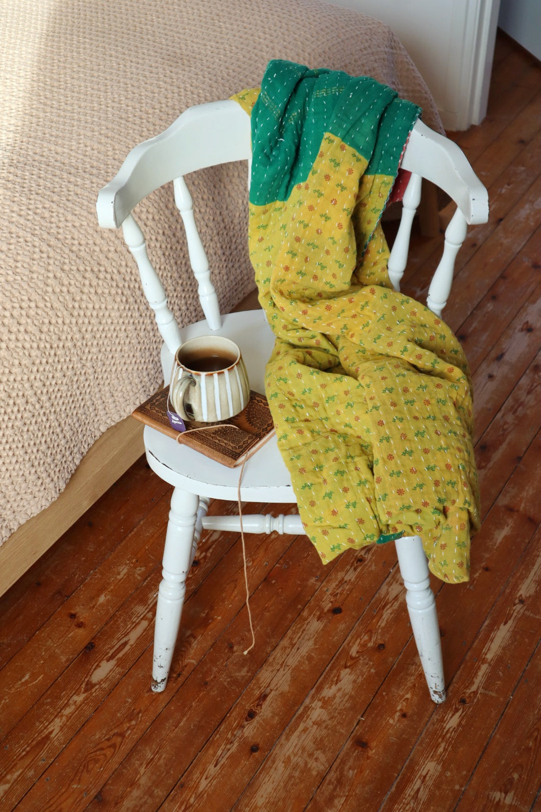 Reversible kantha blanket NO.3