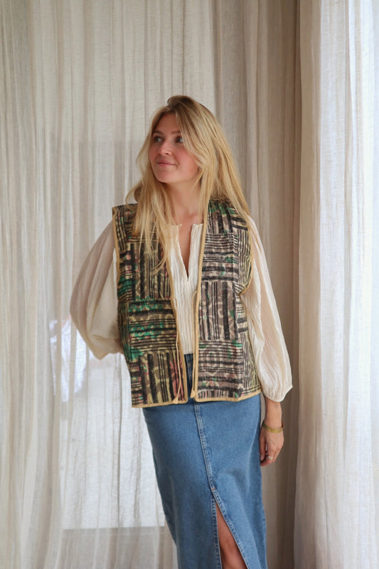 Kantha gilet NO.10