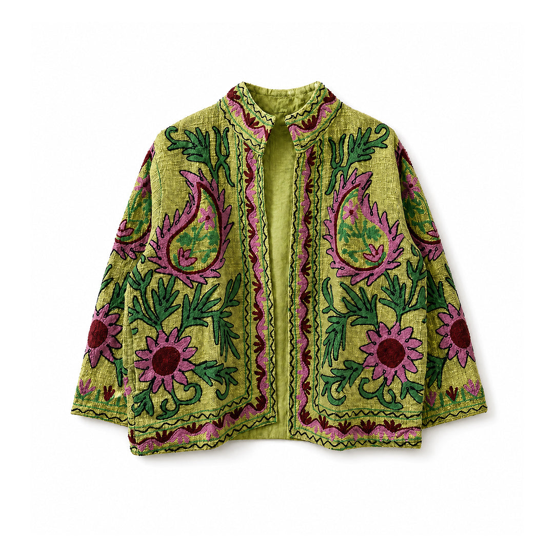 Jacket embroidered white