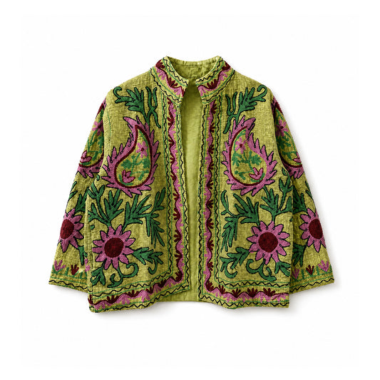 Jacket embroidered white