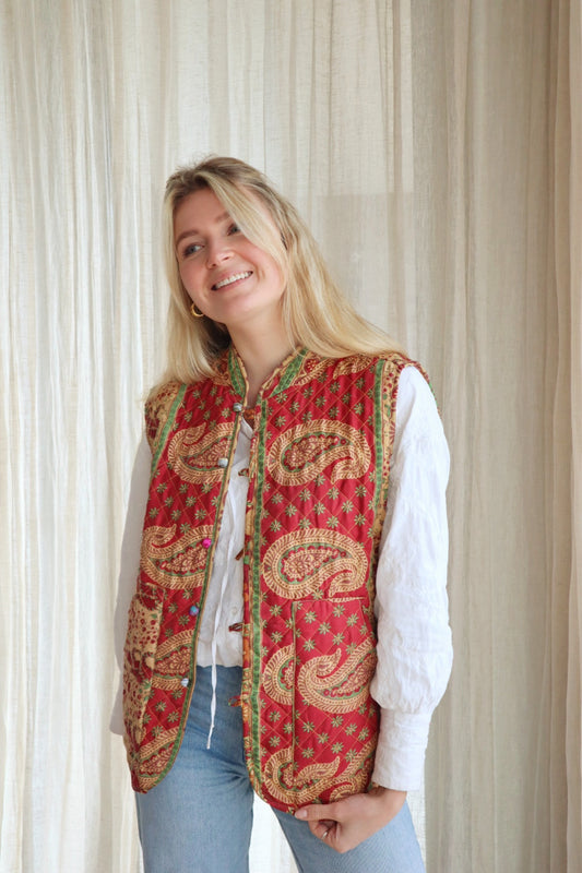 Reversible silk waistcoat NO.16