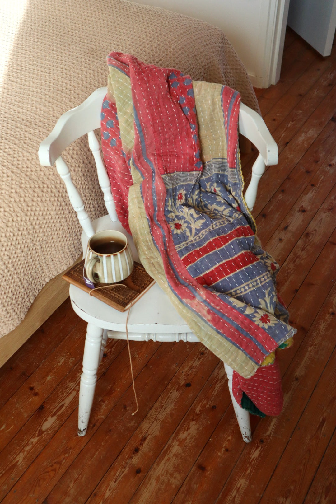 Reversible kantha blanket NO.3