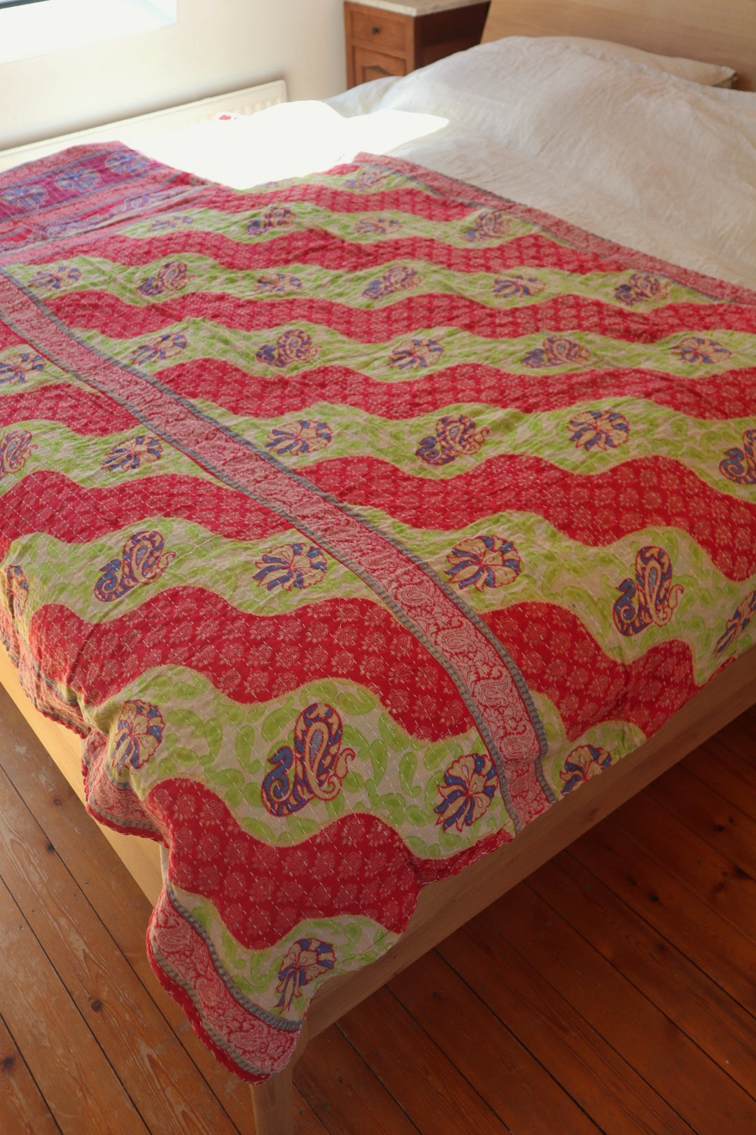 Reversible kantha blanket NO.1