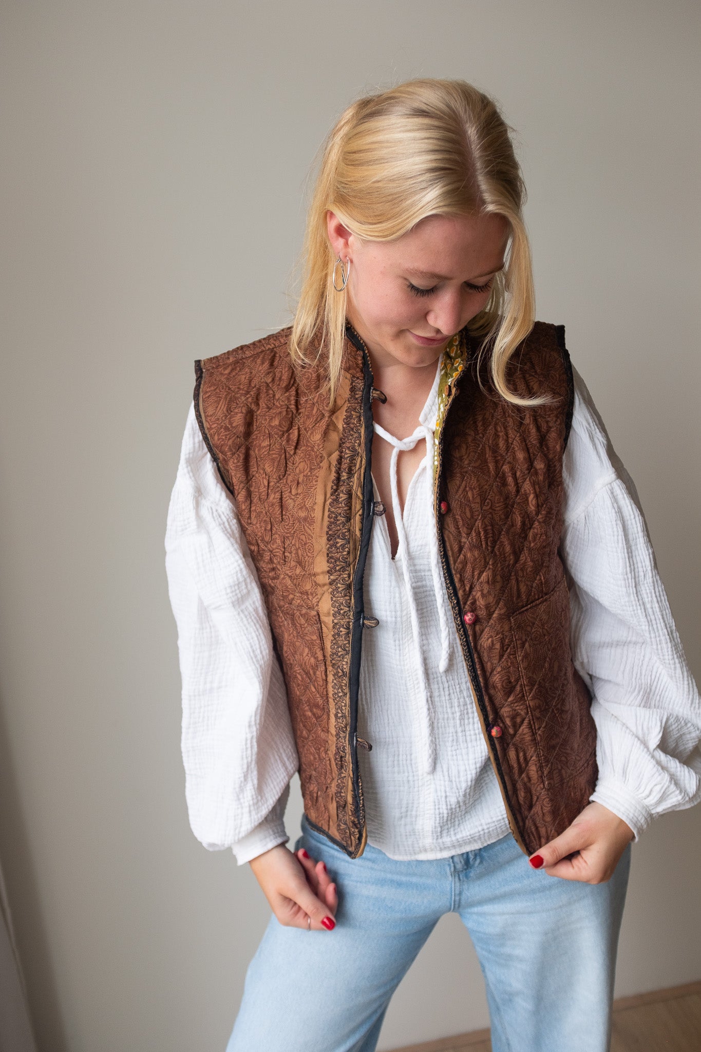 Reversible silk waistcoat NO.3