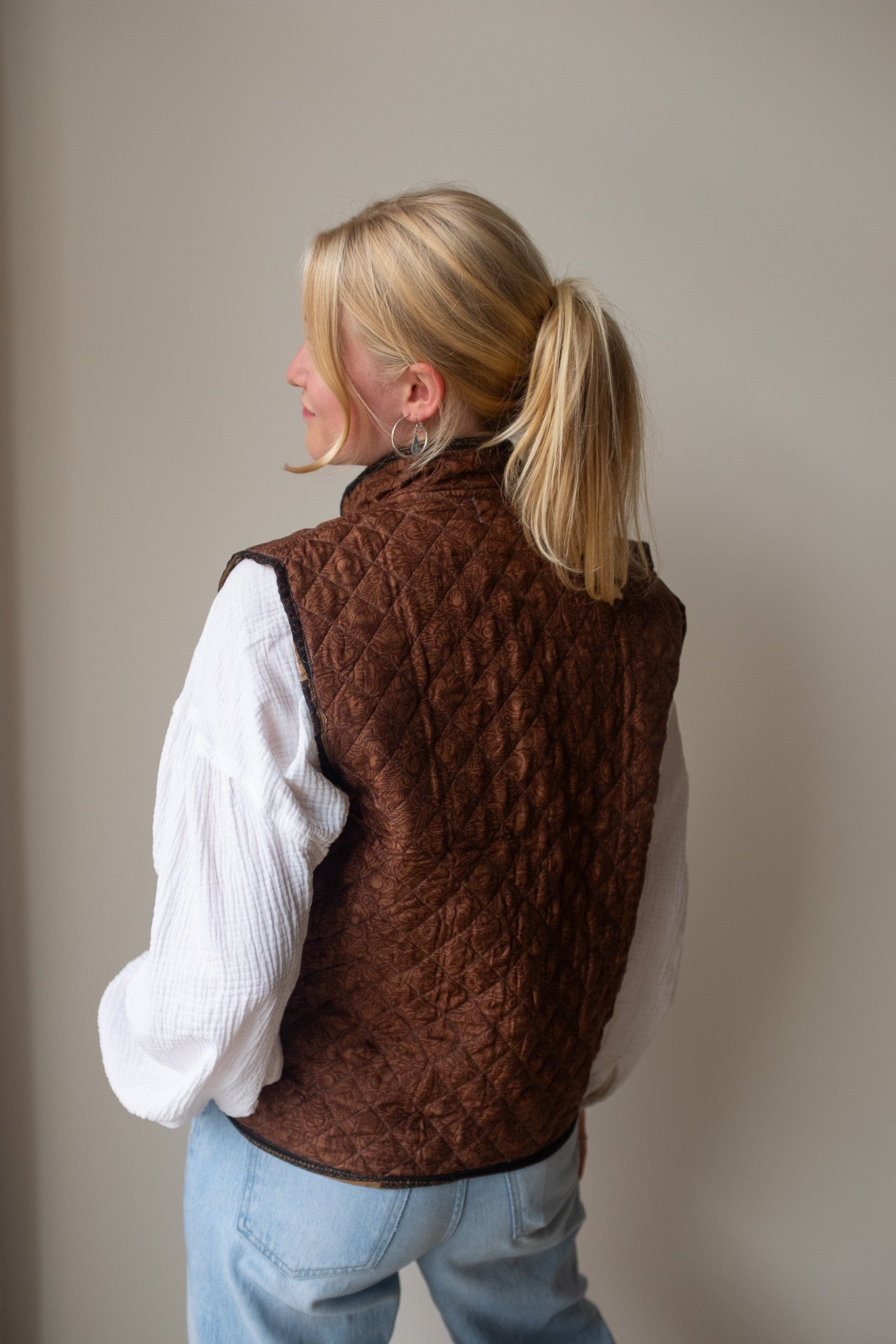 Reversible silk waistcoat NO.3