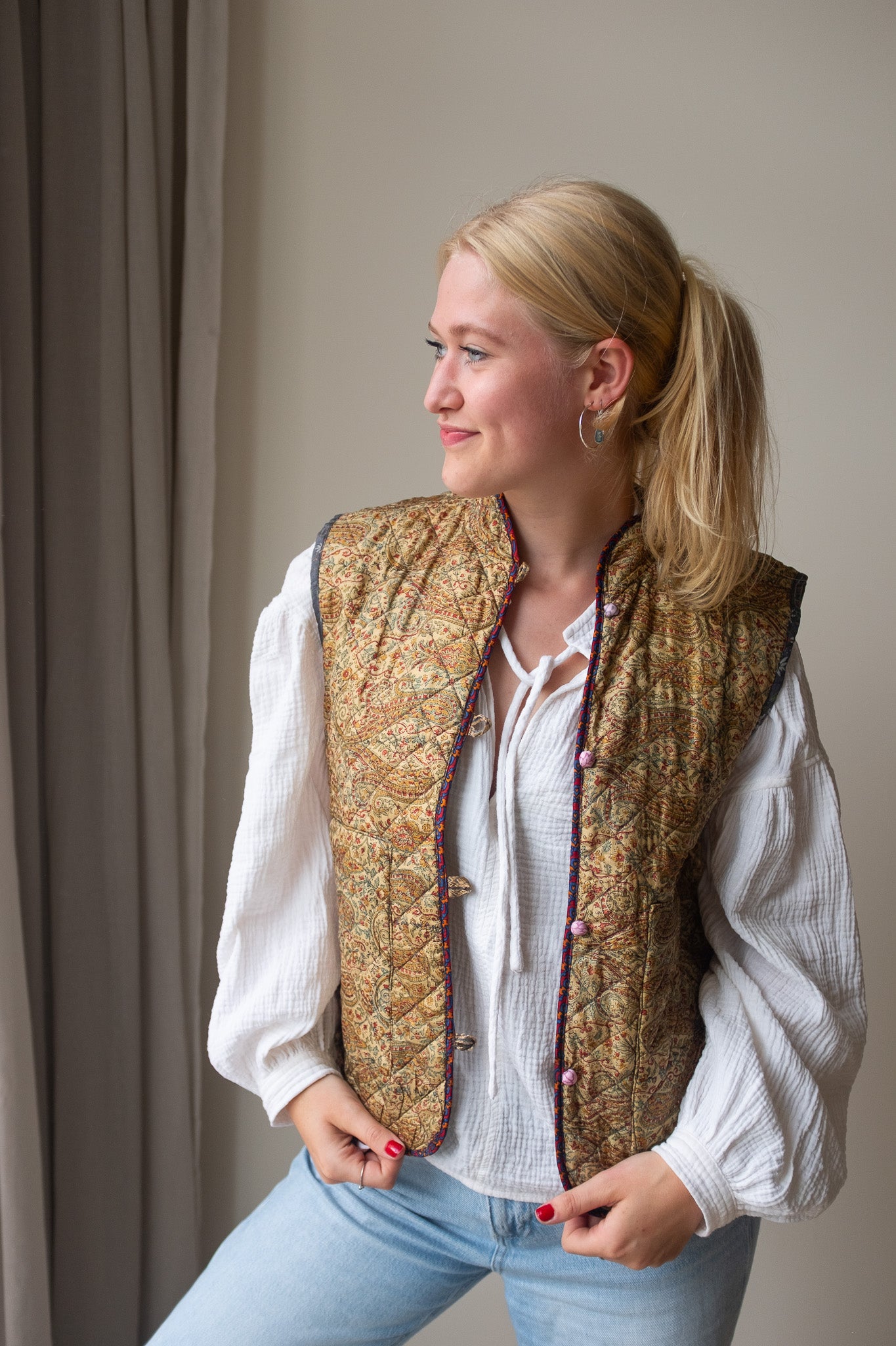 Reversible silk waistcoat NO.3