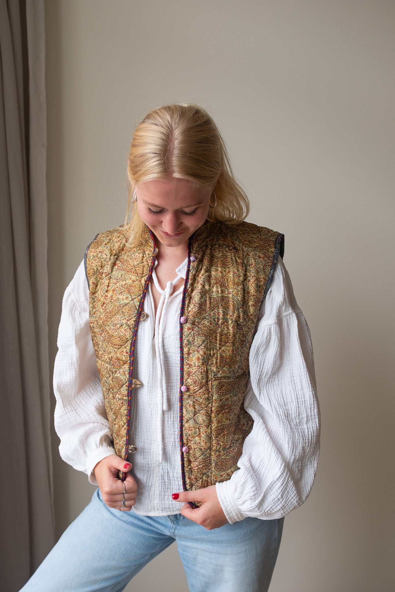 Reversible silk waistcoat NO.3