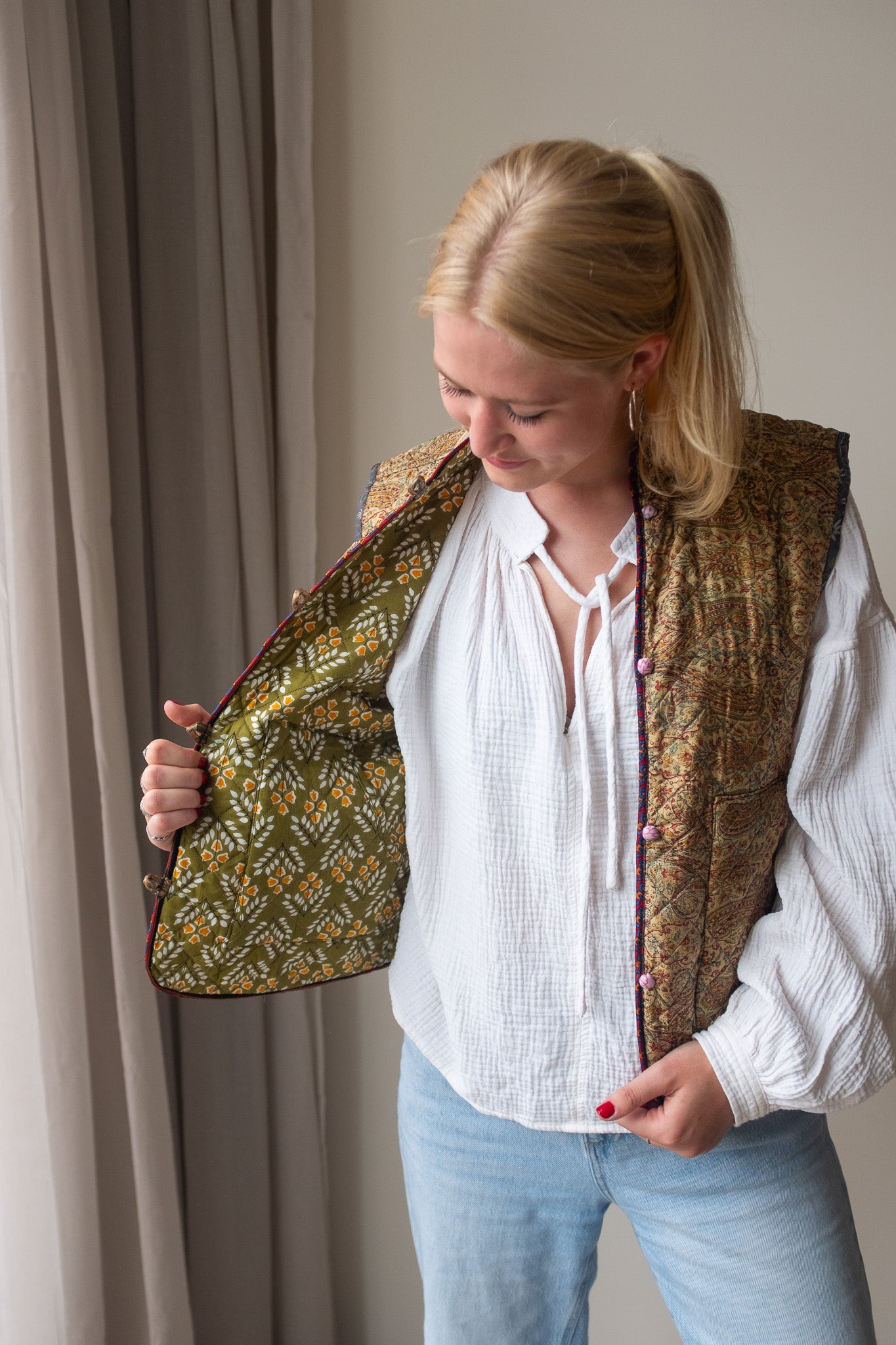 Reversible silk waistcoat NO.3