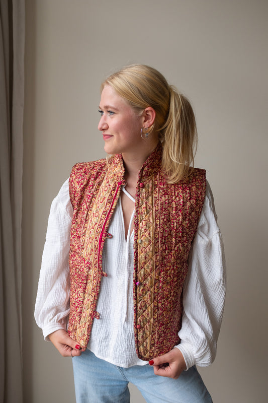Reversible silk waistcoat NO.3