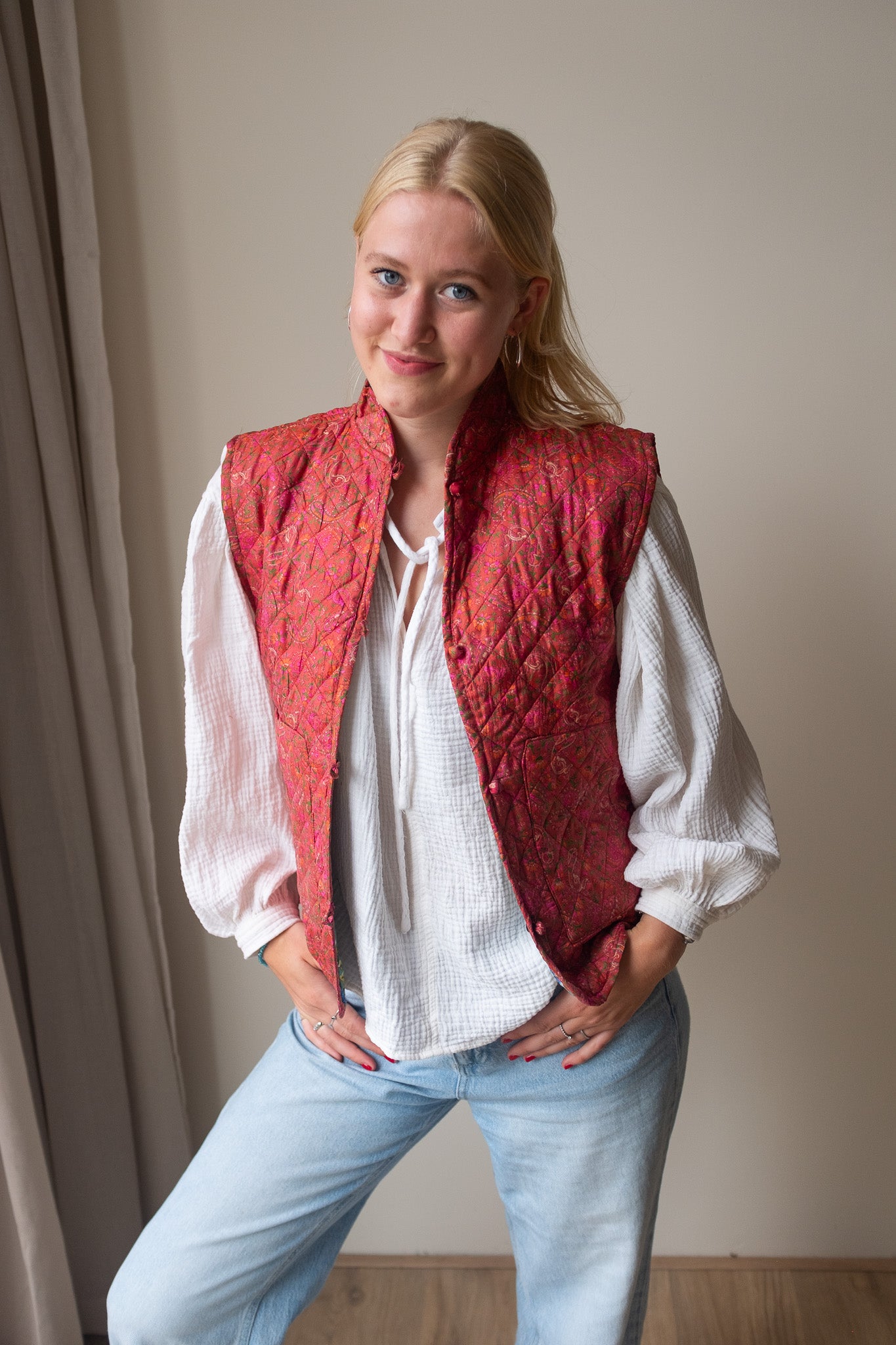 Reversible silk waistcoat NO.3