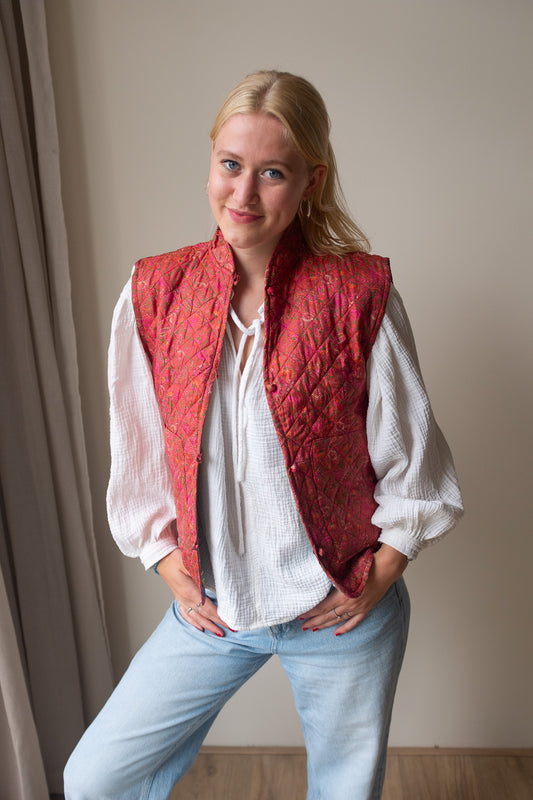 Reversible silk waistcoat NO.3
