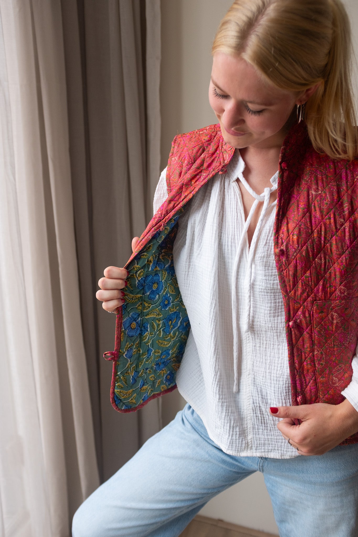 Reversible silk waistcoat NO.3