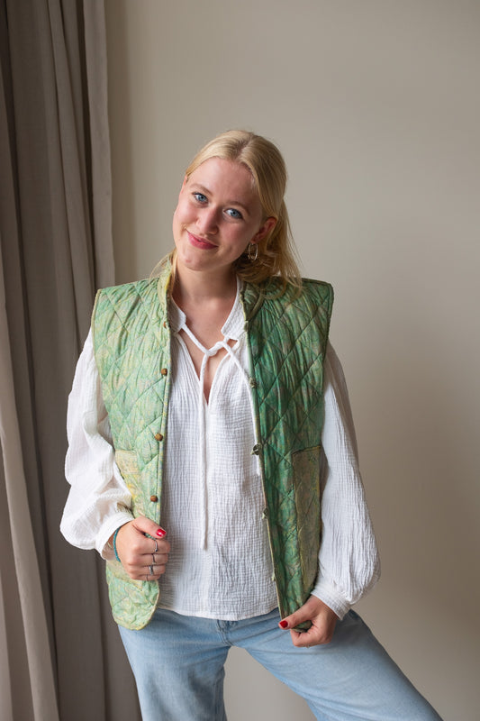 Reversible silk waistcoat NO.3