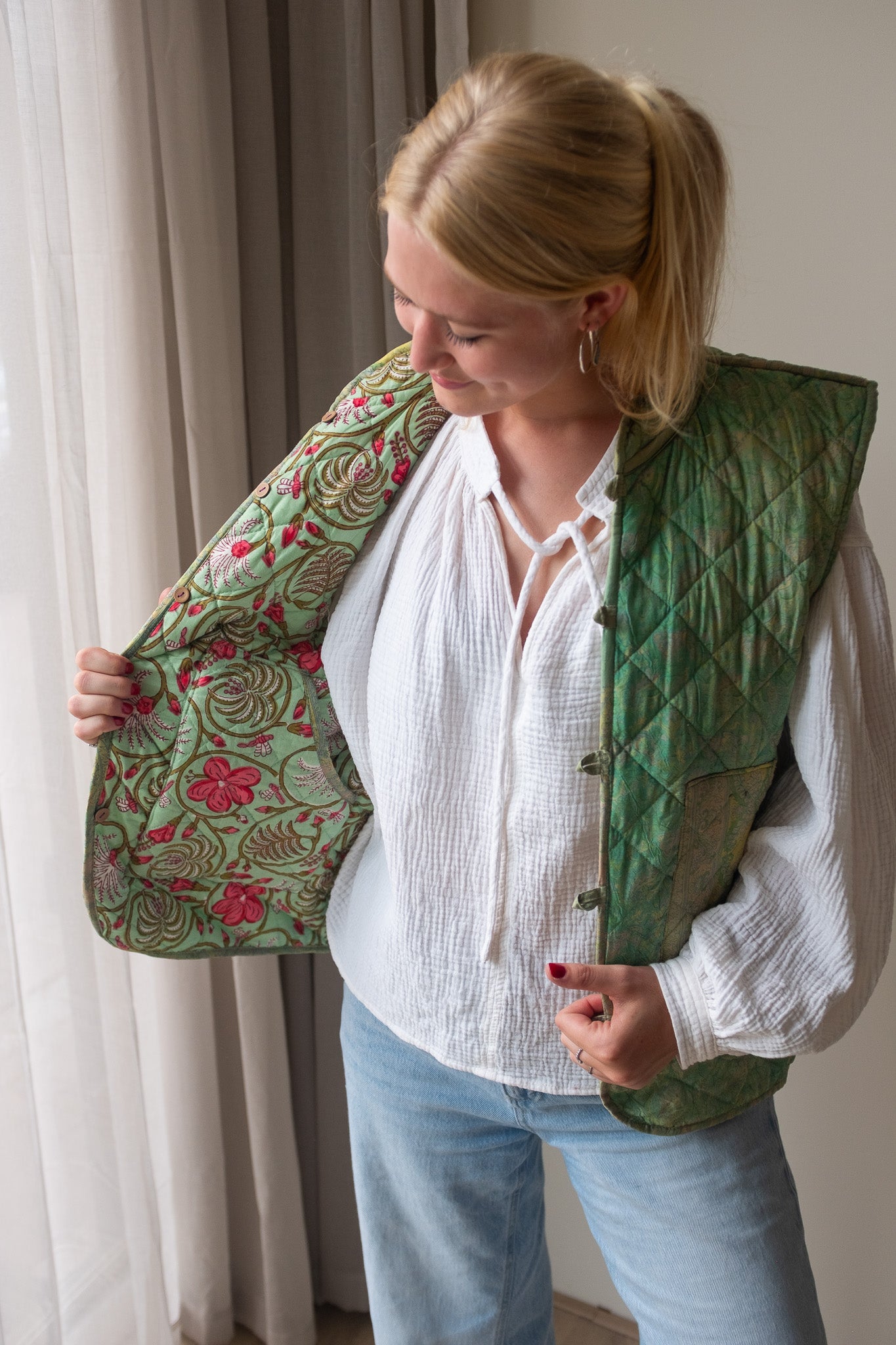 Reversible silk waistcoat NO.3