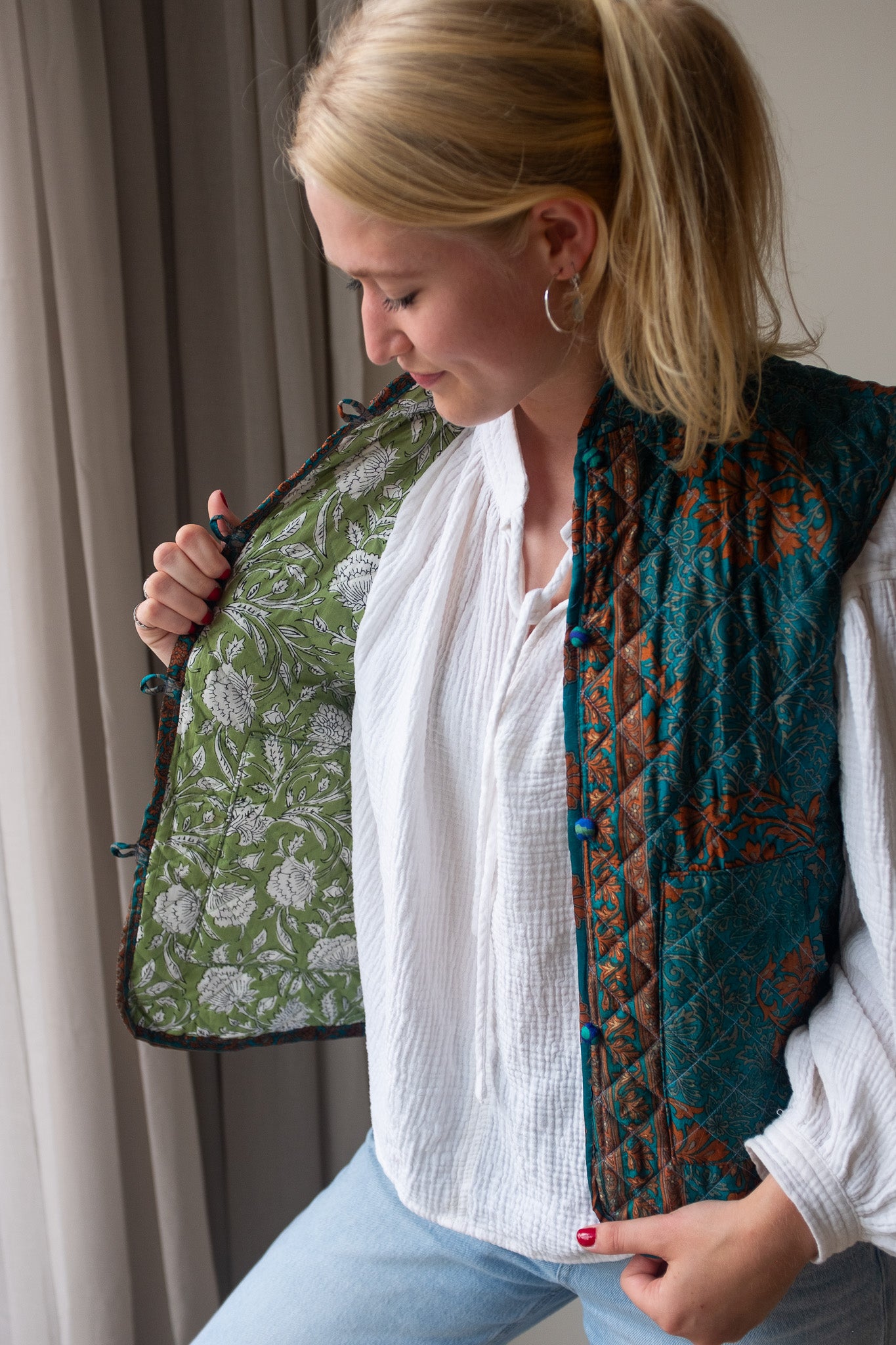 Reversible silk waistcoat NO.3