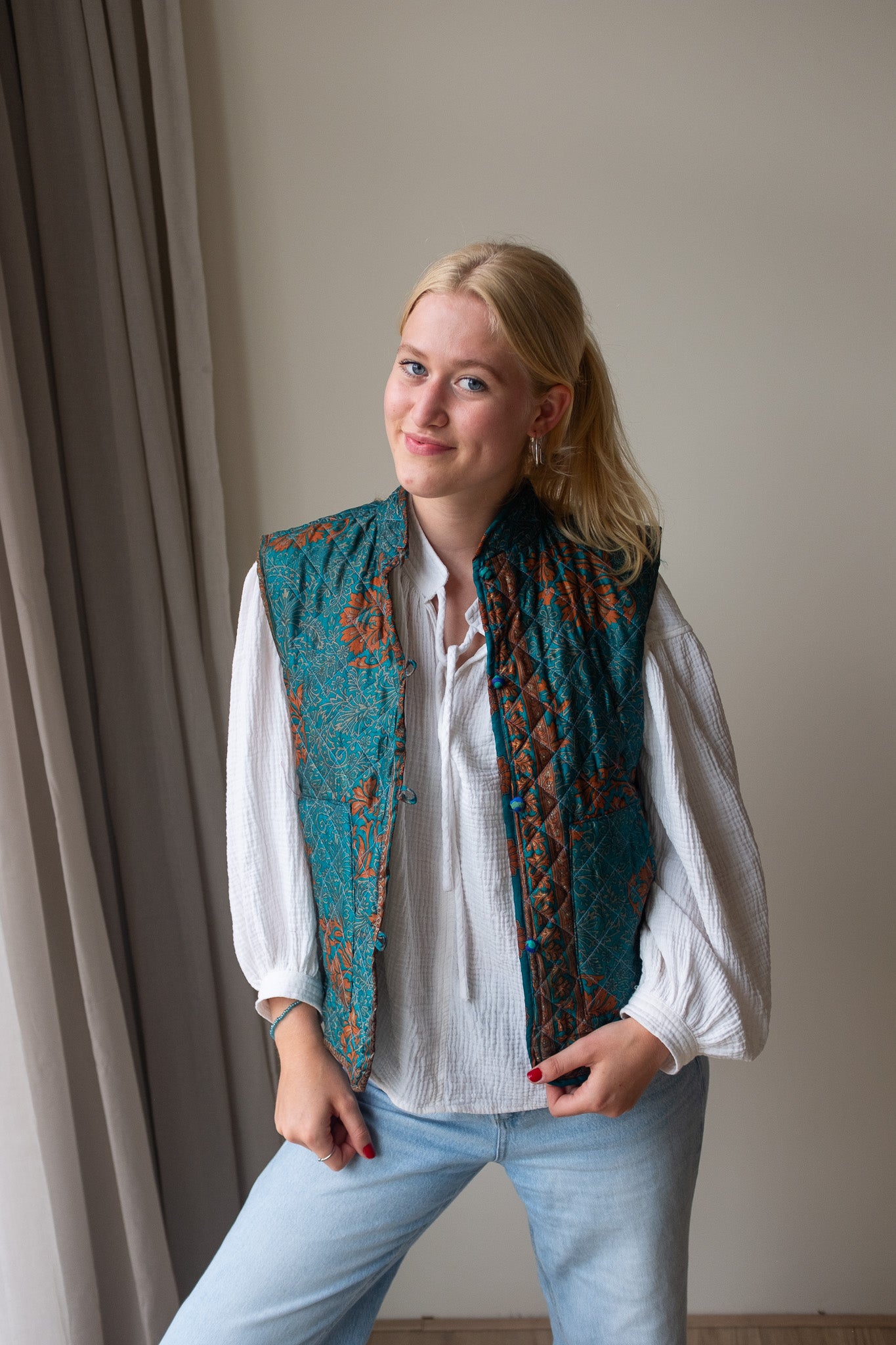 Reversible silk waistcoat NO.3