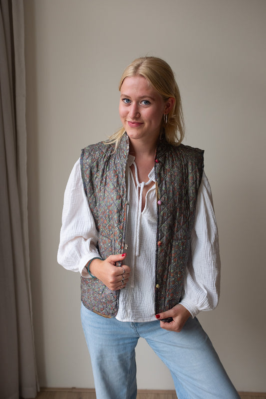 Reversible silk waistcoat NO.3