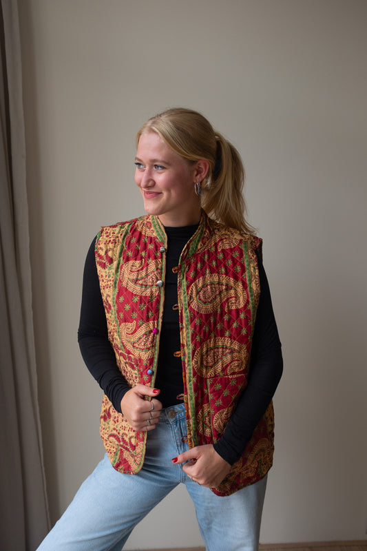 Reversible silk waistcoat NO.3