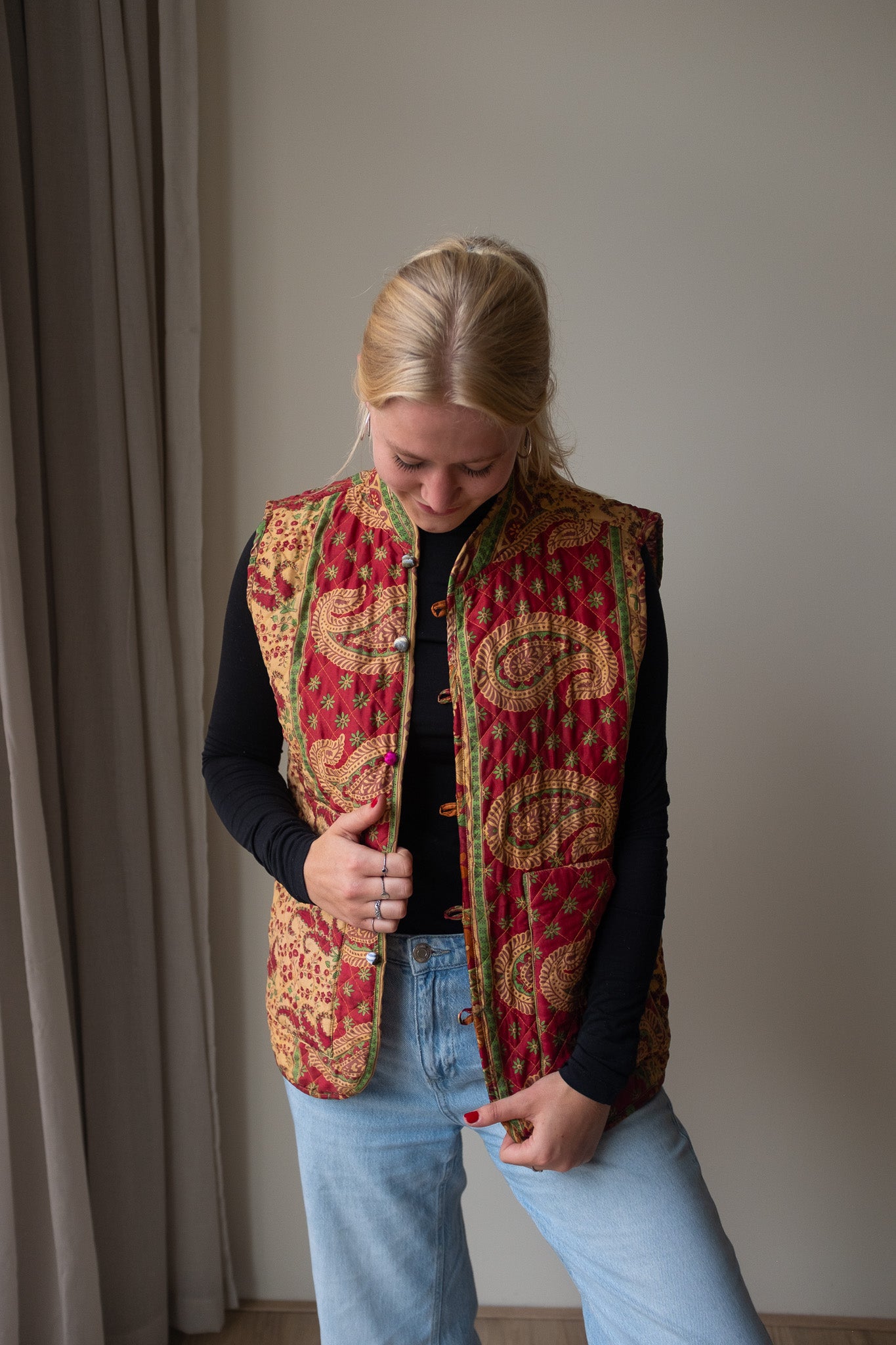 Reversible silk waistcoat NO.3