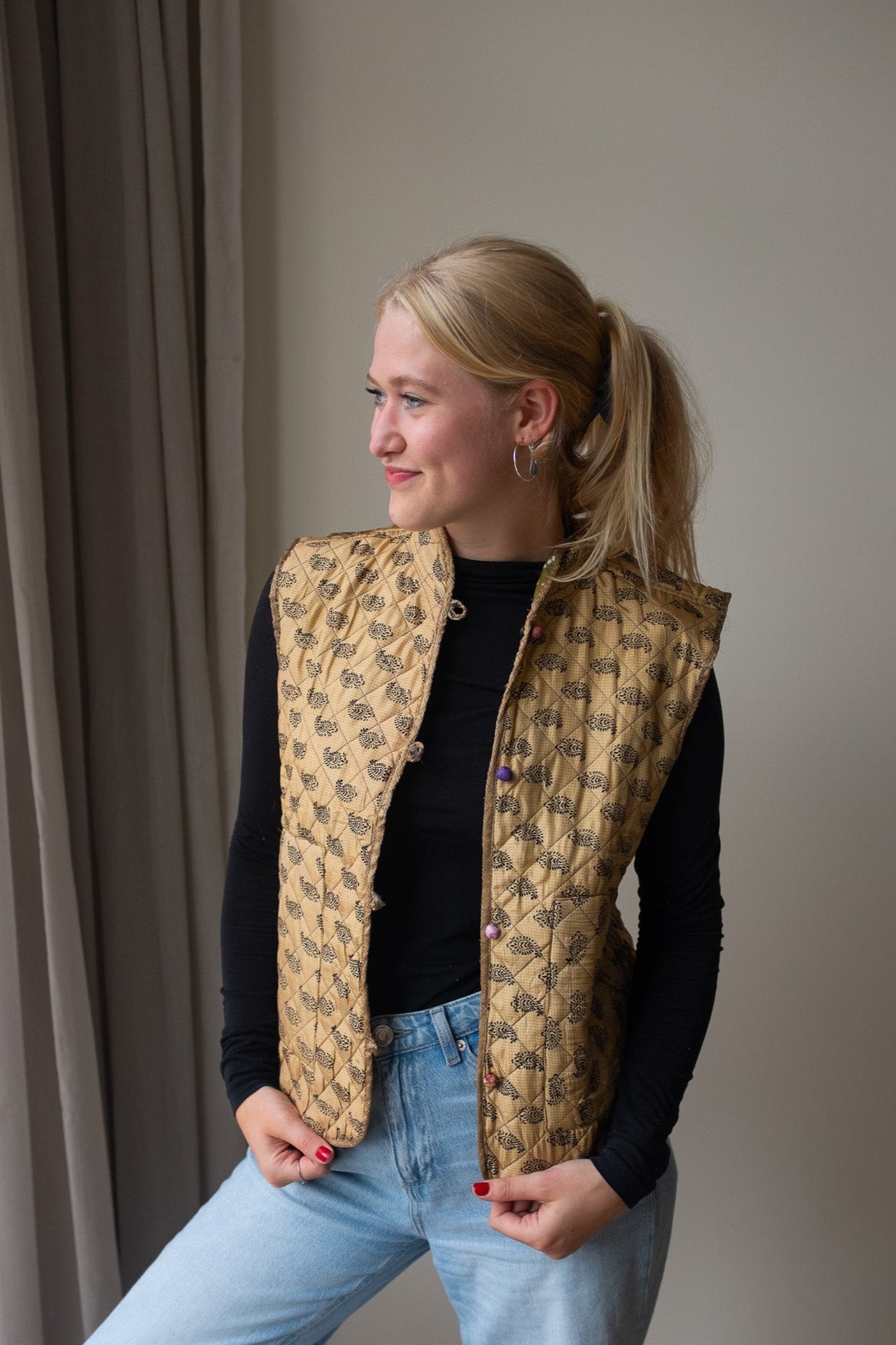 Reversible silk waistcoat NO.3