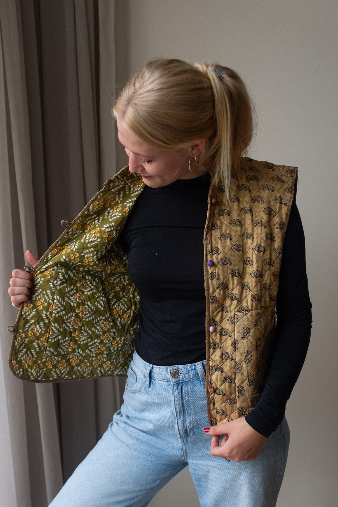 Reversible silk waistcoat NO.3