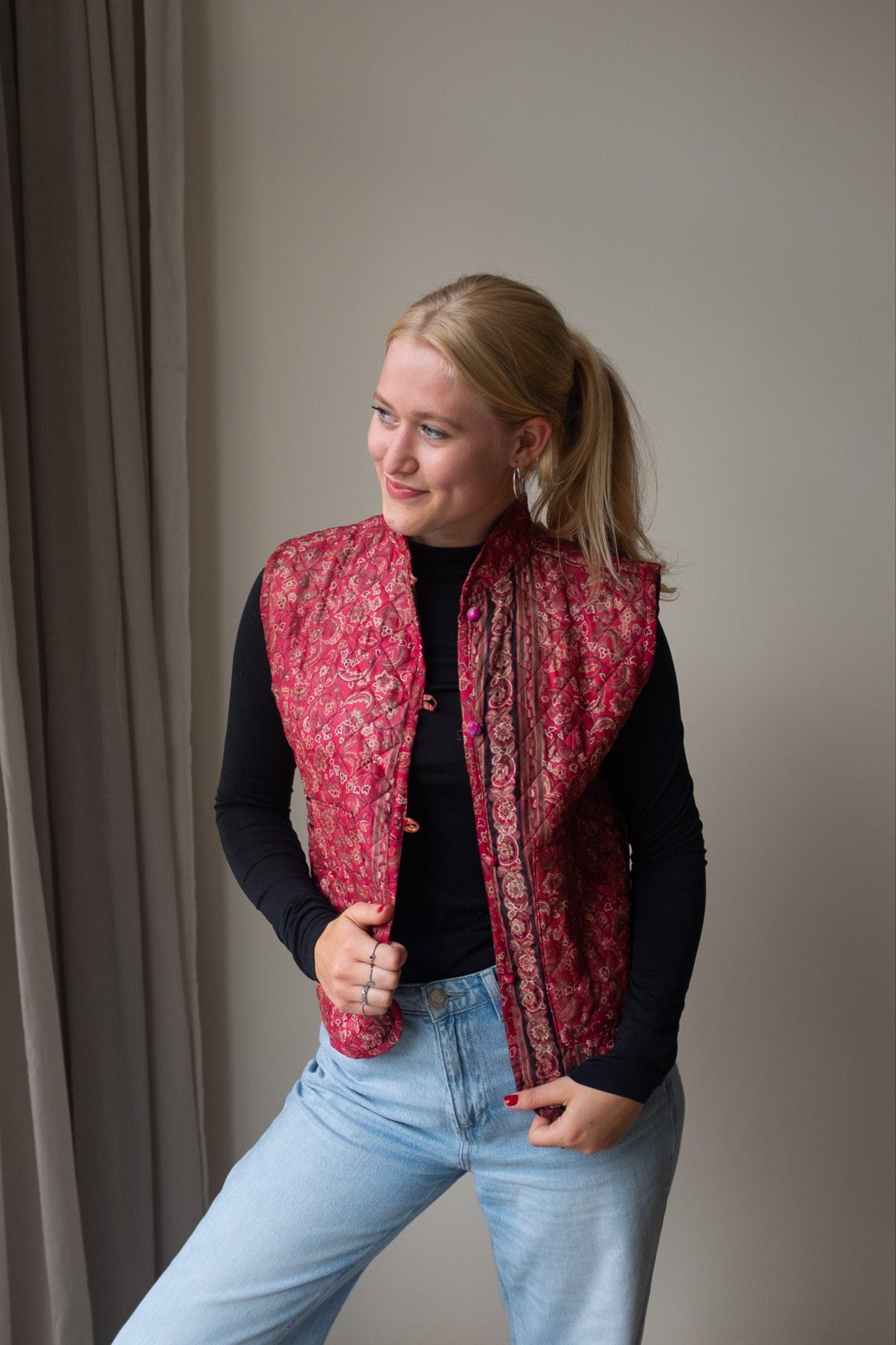 Reversible silk waistcoat NO.3