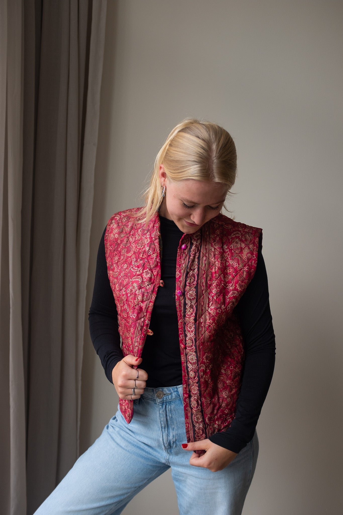 Reversible silk waistcoat NO.3