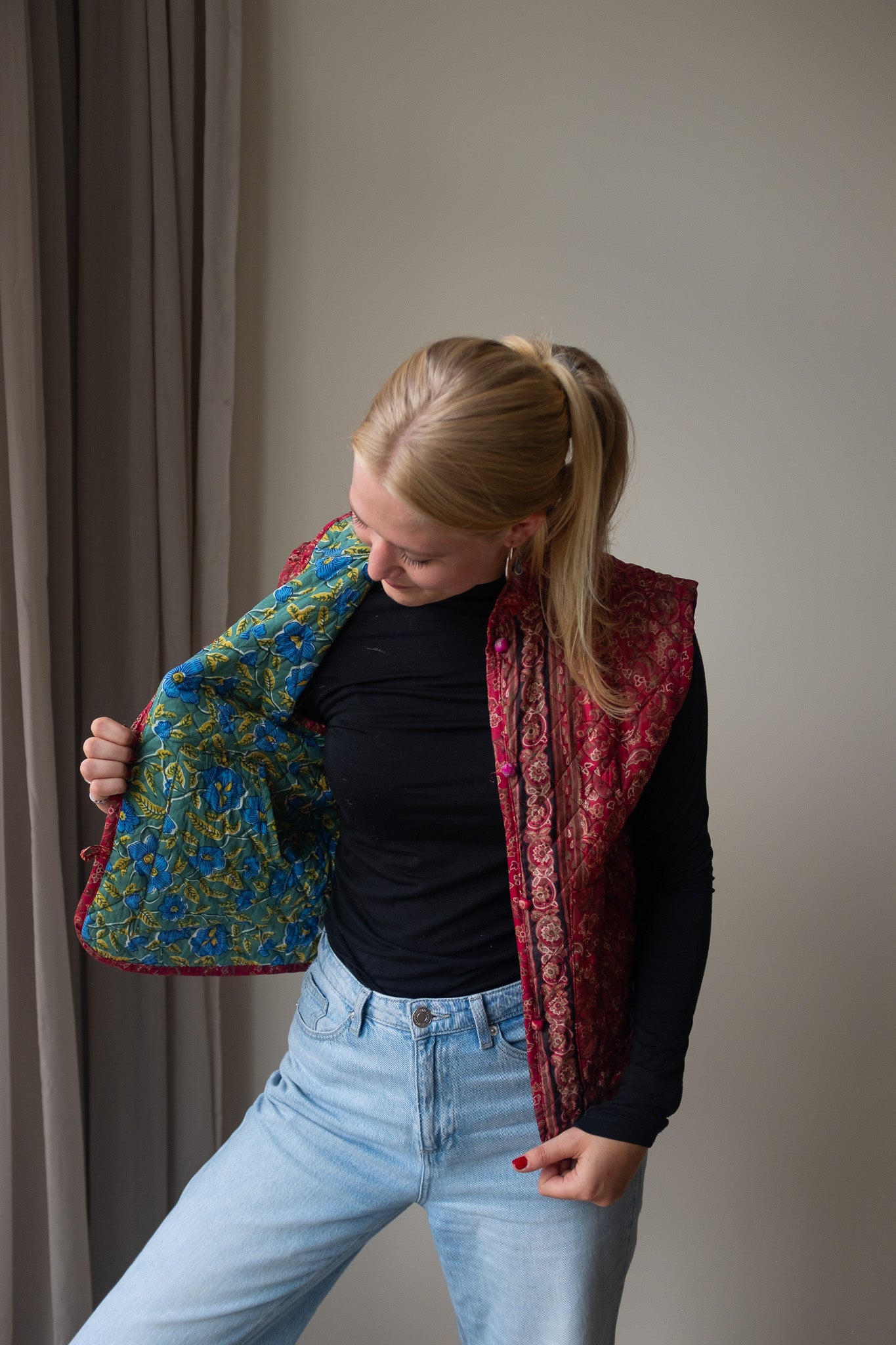 Reversible silk waistcoat NO.3