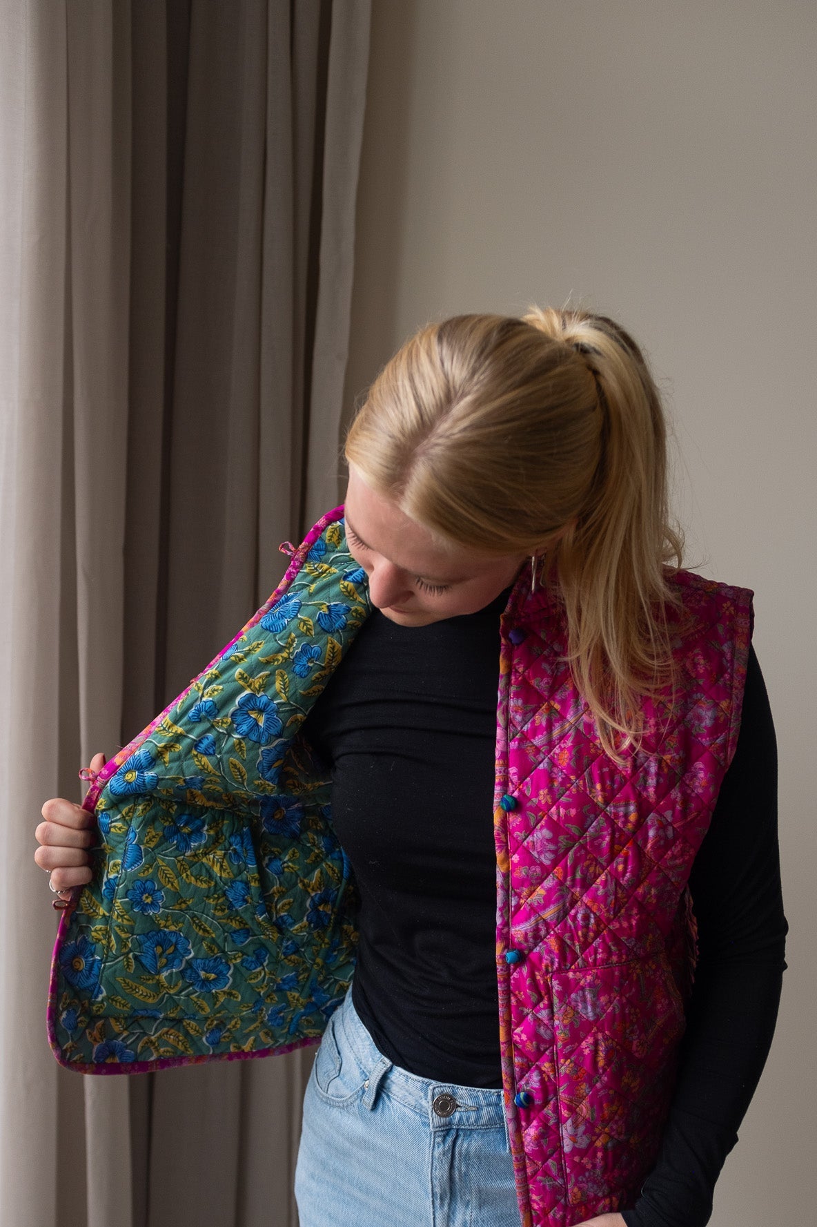 Reversible silk waistcoat NO.3