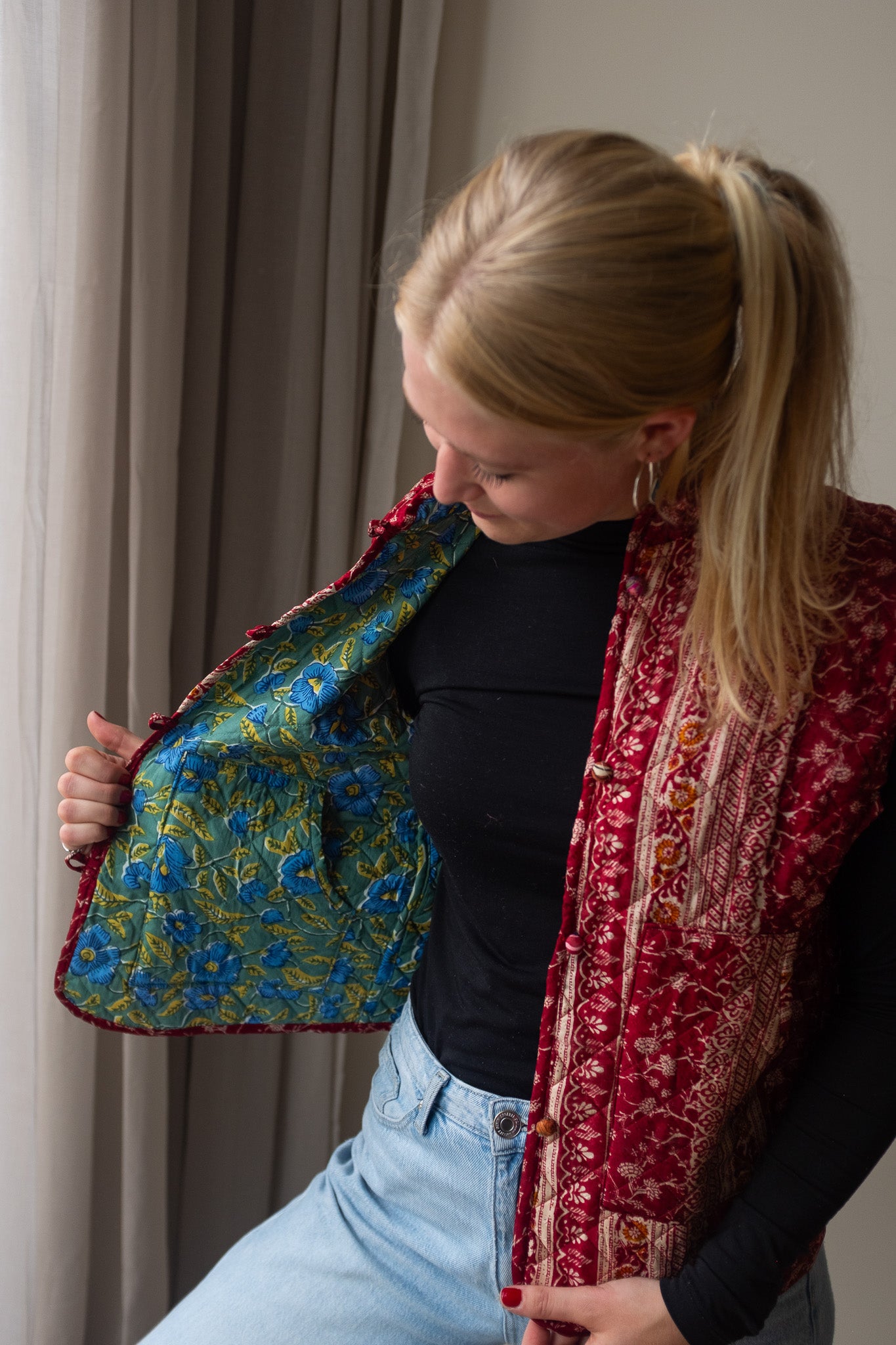 Reversible silk waistcoat NO.3